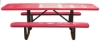 8 FOOT ADA Rectangular Perforated Steel Thermoplastic Picnic Table