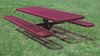 4 Ft. Thermoplastic Steel Rectangular Picnic Table, InGround Mount