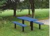 8 Ft. Thermoplastic Steel Rectangular Picnic Table, Inground Mount