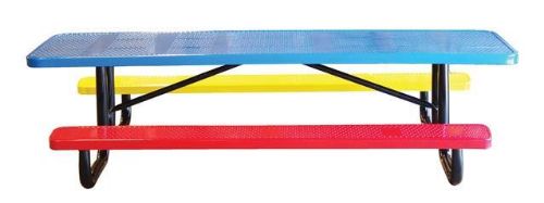 8 Ft. ADA Children's Rectangular Thermoplastic Perforated Steel Picnic Table