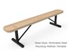 RHINO Quick Ship 8 Foot Thermoplastic Bench without Back - Portable - Expanded Metal