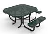 RHINO Quick Ship ADA Octagonal Thermoplastic Picnic Table, Universal Access, Portable