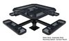 Octagonal Pedestal Picnic Table Surface Mount Expanded Metal
