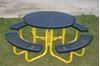 RHINO Round Thermoplastic Steel Picnic Table Portable