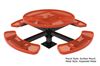 RHINO Round Pedestal Picnic Table, Surface Mounted Expanded Metal