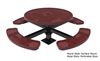 	RHINO Round Pedestal Picnic Table, Surface Mount Perforated Metal