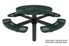 RHINO Round Pedestal Picnic Table Expanded Metal Inground Mount