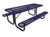 RHINO Quick Ship Rectangular 8 Foot Thermoplastic Picnic Table, Portable, 264 lbs.