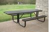 RHINO Quick Ship ADA Rectangular 8 Foot Thermoplastic Picnic Table, Portable, Handicap Accessible - Perforated Metal