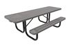 RHINO ADA Rectangular 8 Foot Thermoplastic Picnic Table, Portable, Wheelchair Accessible on Both Ends