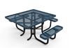 RHINO Quick Ship ADA Square Thermoplastic Picnic Table, 3 Seats, Portable