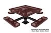 RHINO Square Pedestal Thermoplastic Steel Picnic Table Surface Mount