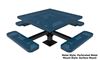 RHINO Square Pedestal Thermoplastic Steel Picnic Table