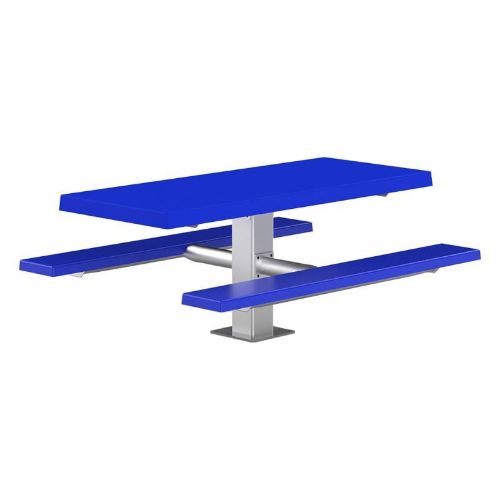 6 ft Rectangular Fiberglass Picnic Table with 6" Square Tube Frame