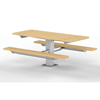 6 ft Rectangular Wooden Picnic Table Center Post Surface Mount