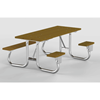 8 ft ADA Wheelchair Accessible Recycled Plastic Picnic Table Welded Galvanized Steel Frame
