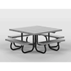 	Square Aluminum Picnic Table Galvanized Steel Frame