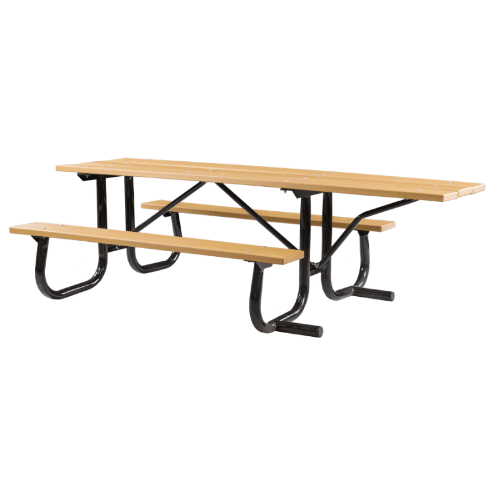 	8 ft ADA Wheelchair Accessible Recycled Plastic Picnic Table Welded Galvanized Steel Frame