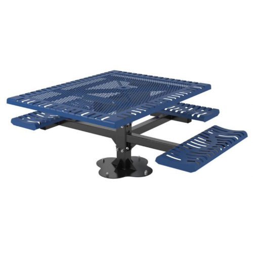 ADA Wheelchair Accessible Thermoplastic Steel Picnic Table Classic Style