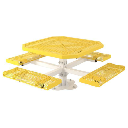 Octagonal Thermoplastic Steel Picnic Table Regal Style