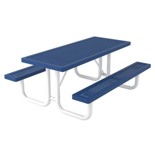 Rectangular Thermoplastic Steel Picnic Table Innovated Style