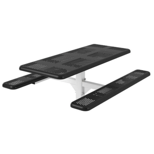 6 ft. Rectangular Thermoplastic Steel Picnic Table Perforated Style