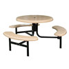 Cafe 6 42" Round Fiberglass Picnic table with Powder Coated Steel Frame