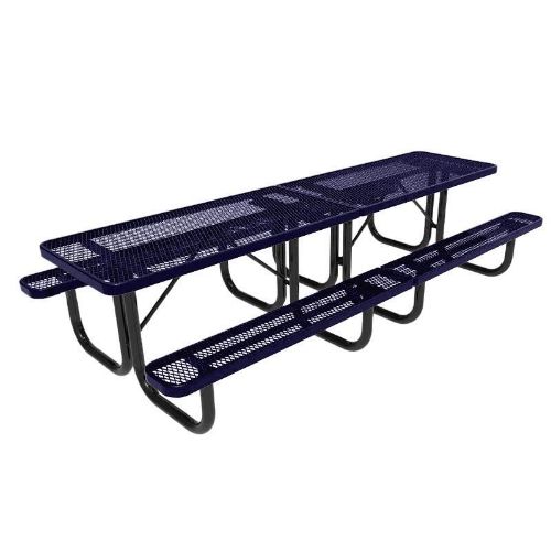 RHINO Quick Ship 10 Foot Thermoplastic Steel Picnic Table, Portable