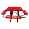 46" Square Thermoplastic Steel Picnic Table, Portable or Surface Mount
