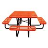 46" Square Thermoplastic Steel Picnic Table, Portable or Surface Mount