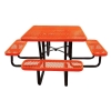 46" Square Thermoplastic Steel Picnic Table, Portable or Surface Mount