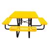 46" Square Thermoplastic Steel Picnic Table, Portable or Surface Mount