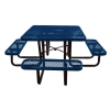 46" Square Thermoplastic Steel Picnic Table, Portable or Surface Mount