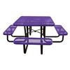 46" Square Thermoplastic Steel Picnic Table, Portable or Surface Mount