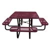 46" Square Thermoplastic Steel Picnic Table, Portable or Surface Mount