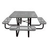 46" Square Thermoplastic Steel Picnic Table, Portable or Surface Mount