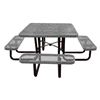 46" Square Thermoplastic Steel Picnic Table, Portable or Surface Mount