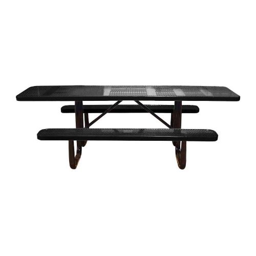 8 Ft. ADA Rectangular Perforated Steel Thermoplastic Picnic Table