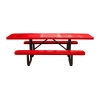 8 Ft. ADA Rectangular Perforated Steel Thermoplastic Picnic Table