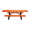 8 Ft. ADA Rectangular Perforated Steel Thermoplastic Picnic Table