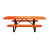 8 Ft. ADA Rectangular Perforated Steel Thermoplastic Picnic Table