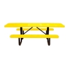 8 Ft. ADA Rectangular Perforated Steel Thermoplastic Picnic Table