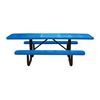 8 Ft. ADA Rectangular Perforated Steel Thermoplastic Picnic Table