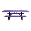 8 Ft. ADA Rectangular Perforated Steel Thermoplastic Picnic Table