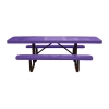 8 Ft. ADA Rectangular Perforated Steel Thermoplastic Picnic Table