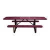 8 Ft. ADA Rectangular Perforated Steel Thermoplastic Picnic Table