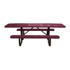 8 Ft. ADA Rectangular Perforated Steel Thermoplastic Picnic Table