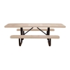 8 Ft. ADA Rectangular Perforated Steel Thermoplastic Picnic Table