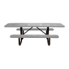 8 Ft. ADA Rectangular Perforated Steel Thermoplastic Picnic Table