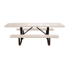 8 Ft. ADA Rectangular Perforated Steel Thermoplastic Picnic Table